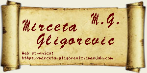 Mirčeta Gligorević vizit kartica